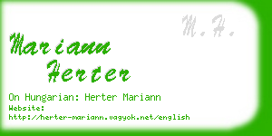 mariann herter business card